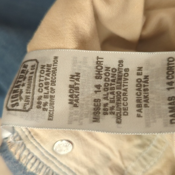 Levi's Signature 11" Rise Bootcut blue denim comfy jeans. Sz 14 short W34 L28 - Picture 8 of 10